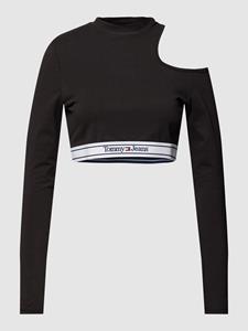 Tommy Jeans Kort shirt met lange mouwen en elastische band met logo