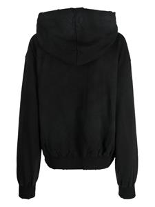 Hoodie met geborduurd logo - Zwart