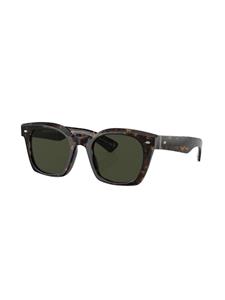 oliverpeoples Oliver Peoples Zonnebril met vierkant montuur - Groen