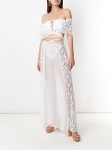 Amir Slama Maxi-rok met kant - Wit