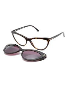 tomfordeyewear TOM FORD Eyewear Carlina zonnebril met dubbel montuur - Groen