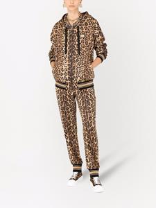 dolce&gabbana Dolce & Gabbana Hoodie met luipaardprint - Bruin