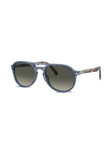 Persol Havana zonnebril met rond montuur - Blauw