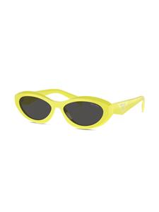 pradaeyewear Prada Eyewear Zonnebril met ovalen montuur - Bruin