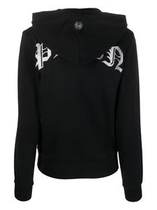 philippplein Philipp Plein Hoodie verfraaid met kristallen - Zwart