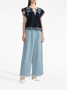 Sea Jeans met wijde pijpen - Blauw