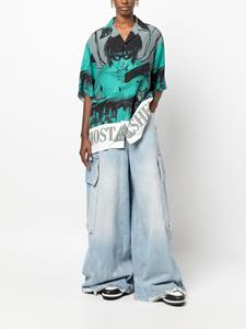 palmangels Palm Angels Jeans met wijde pijpen - Blauw