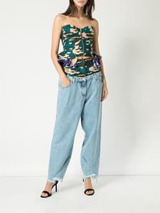 natashazinko Natasha Zinko Jeans met gerafelde afwerking - Blauw