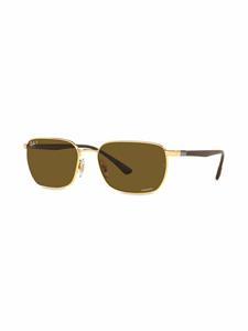 Ray-Ban Chromance zonnebril met rechthoekig montuur - Goud
