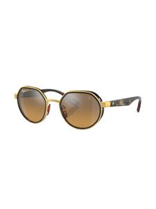 Ray-Ban x Scuderia Ferrari zonnebril met geometrisch montuur - Goud