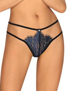 Obsessive Yassmyne Sexy Kanten String - Blauw