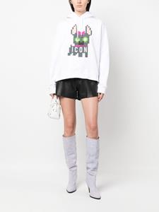 DSQUARED2 Icon pixelated-print hoodie - Wit