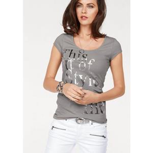 Laura Scott Rundhalsshirt, mit Folienprint