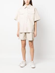 Halfboy Blouse met korte mouwen - Beige