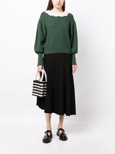 b+ab Asymmetrische midi-rok - Zwart
