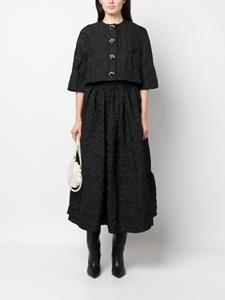 ERDEM Rok met textuur - Zwart