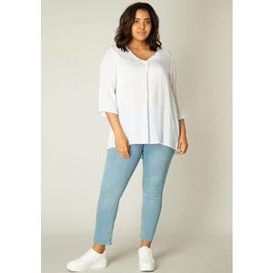 Base Level Curvy Klassische Bluse, mit V-Ausschnitt