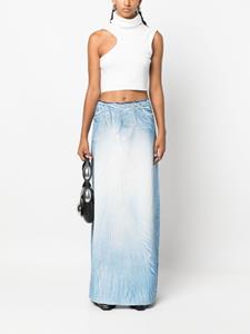 Diesel De-Pago-Fsd1 denim maxi-rok met A-lijn - Blauw