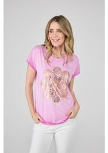Lieblingsstück Shirt met ronde hals CamilaL met glanzende frontprint