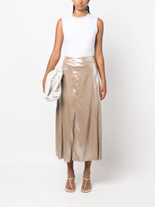 Peserico Gelamineerde midi-rok - Beige