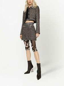 dolce&gabbana Dolce & Gabbana Tweed gespikkelde mini-rok - Bruin