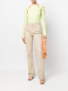 Jacquemus Geruite body met uitgesneden details - Groen