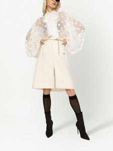 dolce&gabbana Dolce & Gabbana Tweed midi-rok met split - Wit