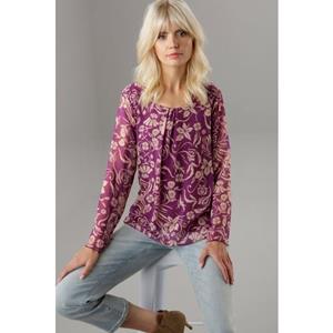 Aniston SELECTED Blouse zonder sluiting met iets transparante mouwen, nieuwe collectie