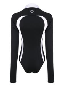 Body met geborduurd logo - Zwart