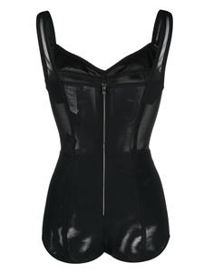 dolce&gabbana Dolce & Gabbana Body met bloemenkant - Zwart