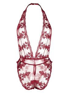 Fleur Of England Bikini met geborduurde bloemen - Rood