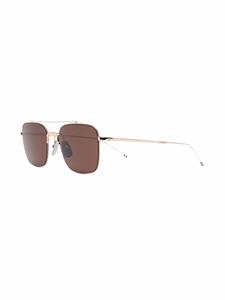 Thom Browne Eyewear Zonnebril met vierkant montuur - Goud