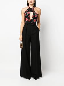 magdabutrym Magda Butrym Playsuit met bloemenprint - Zwart