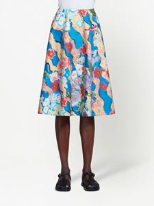 Marni Rok met bloemenprint - Blauw
