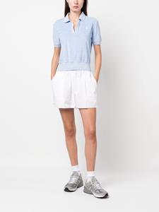 sporty&rich Sporty & Rich Poloshirt met logopatch - Blauw