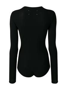 maisonmargiela Maison Margiela Jersey body met ronde hals - Zwart