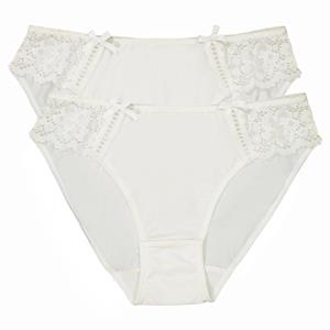 LA REDOUTE COLLECTIONS Set van 2 slips in kant en microvezel Girofle