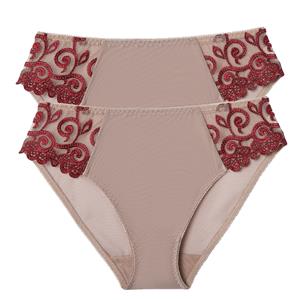 LA REDOUTE COLLECTIONS Set van 2 Slips in effen tule en geborduurde tule Lyssa