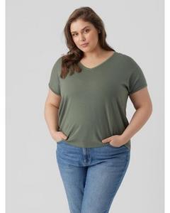 Vero Moda Shirt met V-hals VMAYA SS V-NECK TEE VMA NOOS CURVE