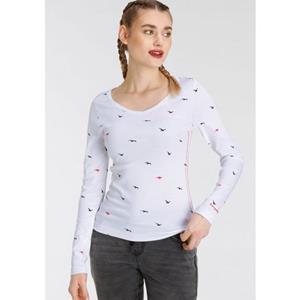 KangaROOS Langarmshirt, (1 tlg.), mit hanseatischem Alloverdruck