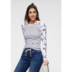 KangaROOS Shirt met lange mouwen trendy motievenmix