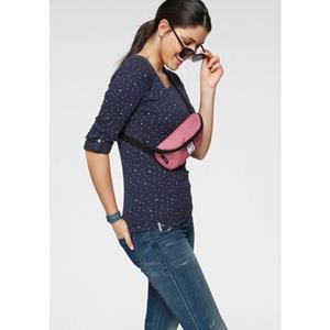 KangaROOS Langarmshirt, mit süßem Pünktchen, Vogel und Anker Allover-Print