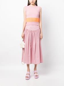 Midi-rok met print - Roze