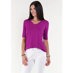 Seidel Moden Shirt met V-hals met halve mouwen van zacht materiaal, made in germany