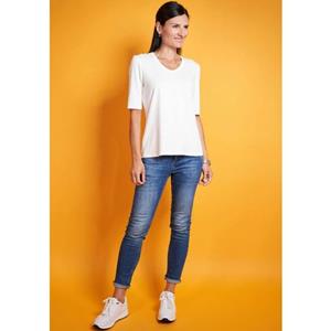 Seidel Moden Shirt met V-hals met halve mouwen van zacht materiaal, made in germany