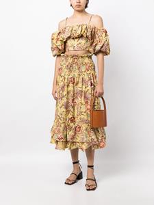 ullajohnson Ulla Johnson Midi-rok met Lily print - Geel