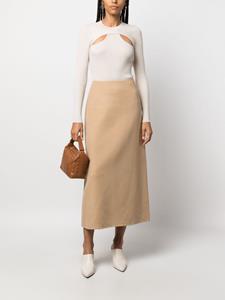 By Malene Birger Wollen midi-rok - Beige