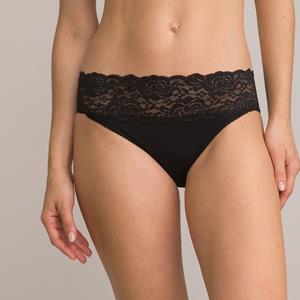 ANNE WEYBURN Set van 3 slips met brede boord in kant