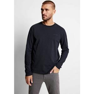 STREET ONE MEN Langarmshirt mit Logoschriftzug auf der Brust