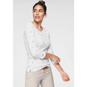 KangaROOS Shirt met lange mouwen oprolbare mouwen, zeer figuurvolgend, van elastische ribstof